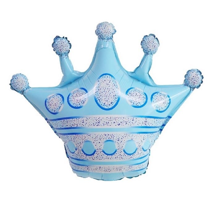 Фольгированная фигура "Корона", голубой